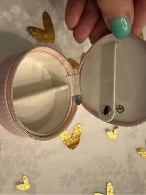 Round Pink Jewelry Case